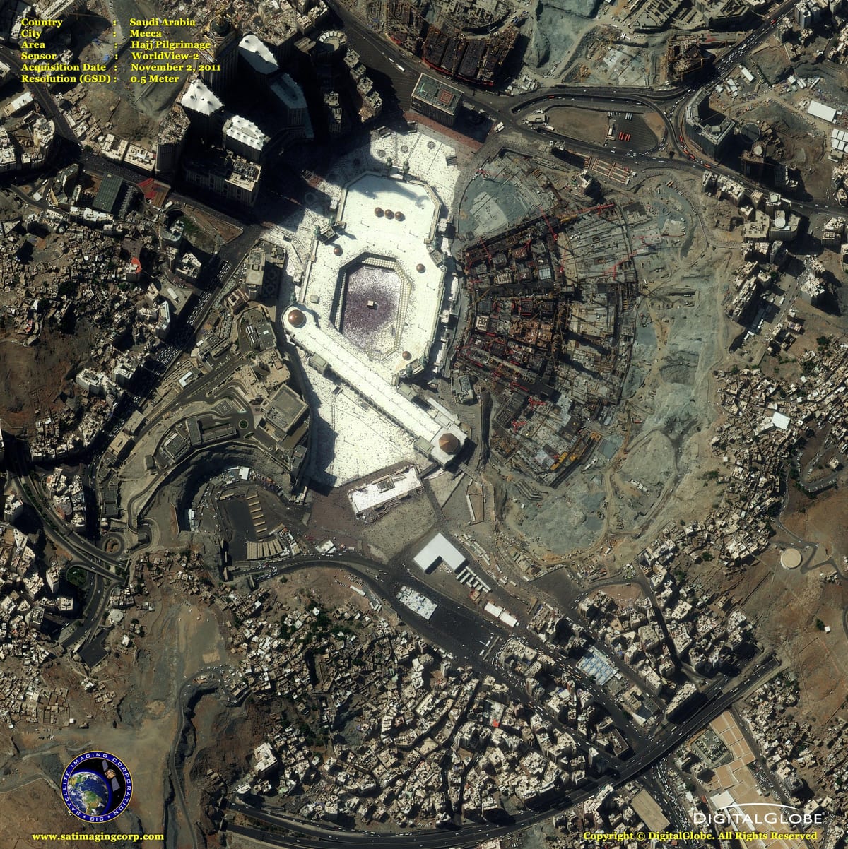 зураг Makkah газрын зураг, хиймэл дагуулын