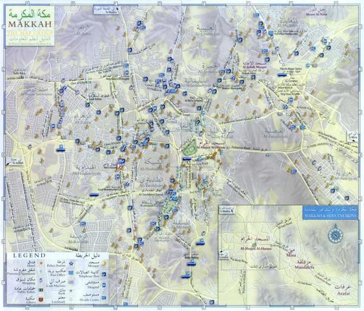 авто замын газрын зураг нь Makkah хот